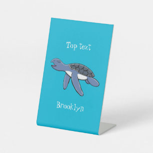 Signe De Table Illustration de la petite tortue de mer