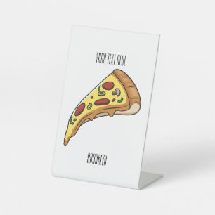 Signe De Table Illustration de la pizza
