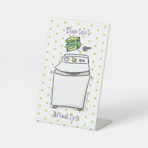 Signe De Table Illustration de lave-linge mignonne