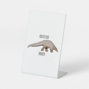 Signe De Table Illustration de Pangolin