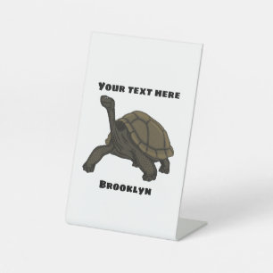 Signe De Table Illustration de tortue terrestre des Galapagos