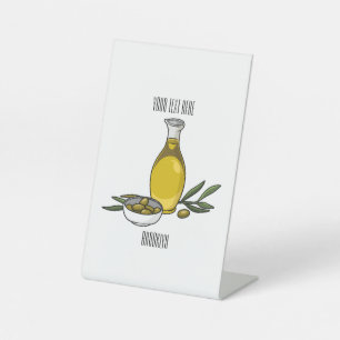 Signe De Table Illustration d'huile d'olive