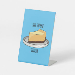 Signe De Table Illustration du dessin animé Cheesecake