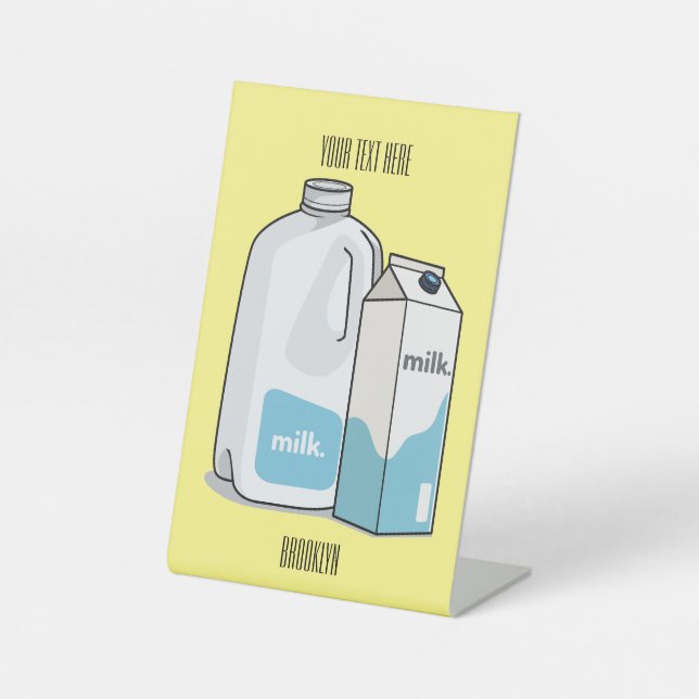 Signe De Table Illustration du lait (Recto)