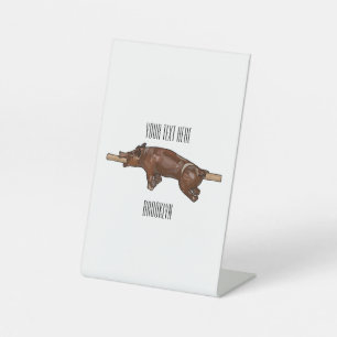 Signe De Table Illustration du rôti de porc / rôti de porc