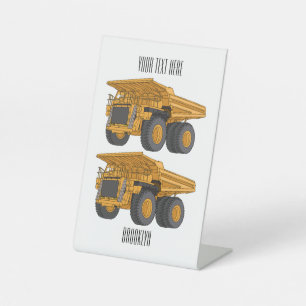 Signe De Table Illustration d'un camion à grande échelle