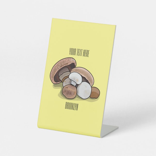 Signe De Table Illustration d'un champignon (Recto)