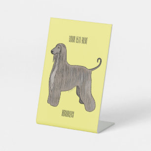 Signe De Table Illustration d'un chien hound afghan