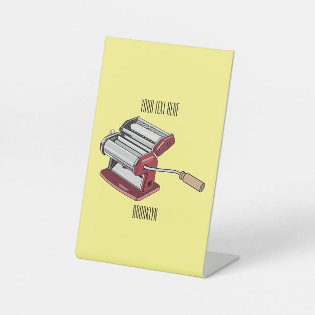 Signe De Table Illustration d'un fabricant de pâtes alimentaires (Recto)