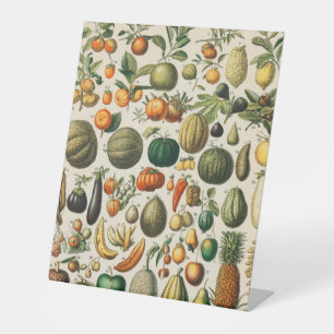 Signe De Table Illustration scientifique végétale des fruits