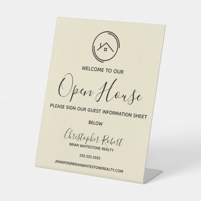 Signe De Table Immobilier minimaliste blanc (Recto)