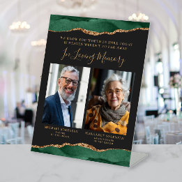 Signe De Table In Love Memory 2 Photo Green Dark Mariage