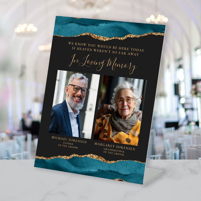 Signe De Table In Love Memory 2 Photo Mariage Turquoise (Créateur téléchargé)