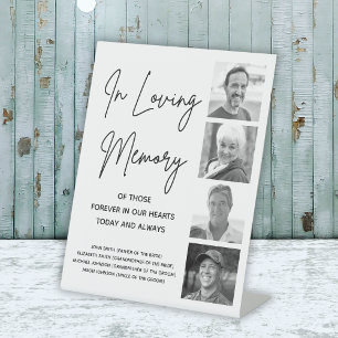 Signe De Table In Love Memory Photo & Names Mariage Memorial