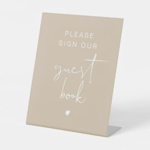 Signe De Table INDIE Simple Bohemian Beige Cream Livre d'hôtes
