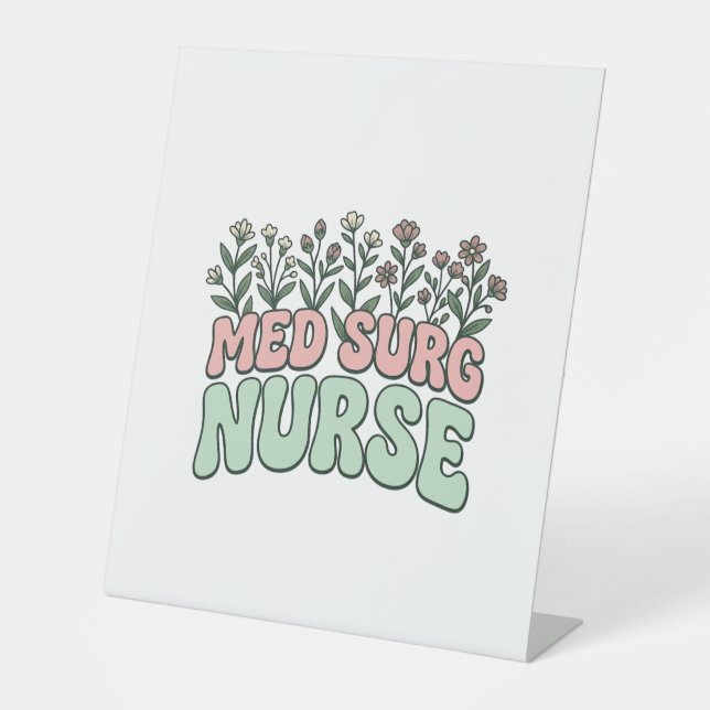 Signe De Table Infirmière en médecine chirurgicale dessin vectori (Recto)