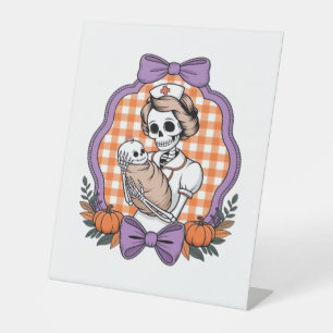 Signe De Table Infirmière squelette vintage et bébé � Cute Hallow