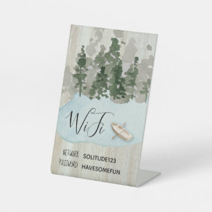 Signe De Table Internet WiFi Mot de passe Vacation Lake House