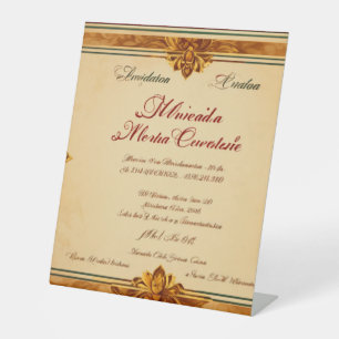 Signe De Table Invitación Web para una Boda Elegante en Mérida, Y
