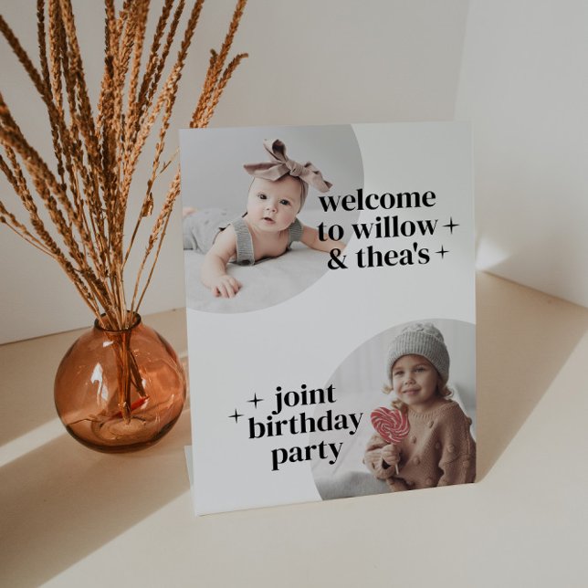 Signe De Table Invitation d'anniversaire conjointe avec Arches Af (Créateur téléchargé)