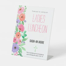 Invitation de déjeuner d'église de dames florale a