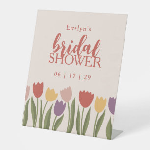 Signe De Table Invitation de la douche nuptiale des tulipes