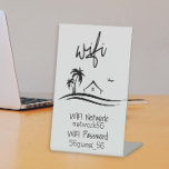 Signe De Table Invité Visiteur WIFI information STR Rental Beach<br><div class="desc">Ce design a été créé par art numérique et peut être personnalisé dans la zone fournie par le changement de la photo et/ou du texte. Vous pouvez également le customiser en choisissant l'option cliquer pour customiser une autre option et supprimer ou modifier la couleur de l'arrière - plan, ajouter du...</div>