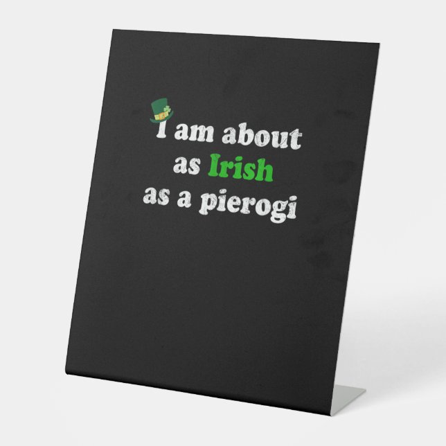 Signe De Table Irlandais drôle comme Pierogi Irlande Pologne Polo (Recto)