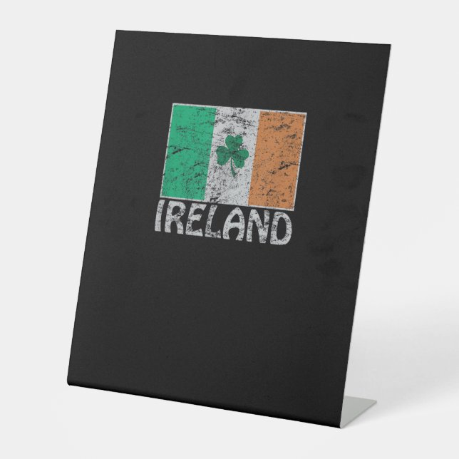 Signe De Table Irlande Drapeau Irlande Drapeau irlandais Drapeaux (Recto)