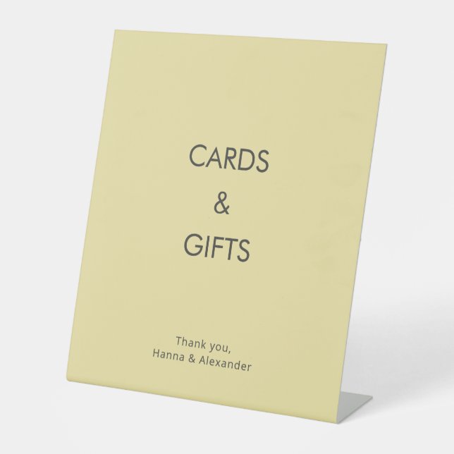 Signe De Table Island Citrus Yellow Cards & Gifts Wedding Sign (Recto)