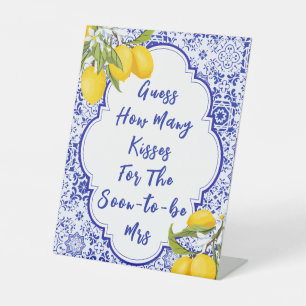 Signe De Table Italien Lemon Fête des mariées Devine combien de b