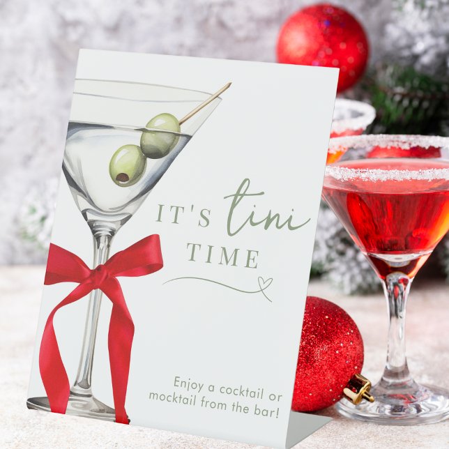 Signe De Table It's Tini Time Chic Dirty Martini Cocktail Bar   (Créateur téléchargé)