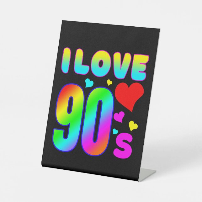 Signe De Table j'adore les années 90 (Recto)