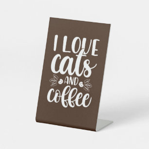 Signe De Table J'adore les chats et les cercueils