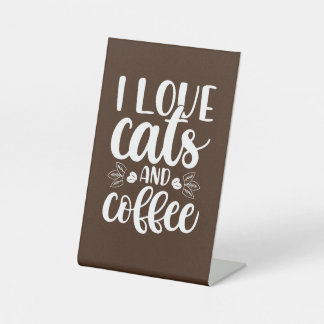 Signe De Table J'adore les chats et les cercueils