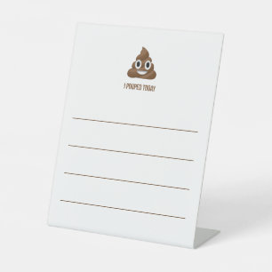Signe De Table J'Ai Poopé Aujourd'Hui Smiling Emoticon Se Connect