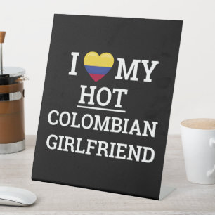 Signe De Table J'aime ma copine colombienne chaude Funny Colombia
