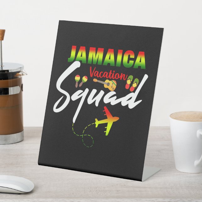 Signe De Table Jamaïque Vacation Squad Group Correspondance Regga (In SItu)