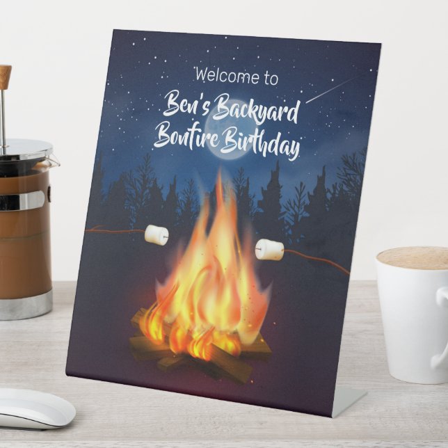Signe De Table Jardin Bonfire Cookout Anniversaire (In SItu)