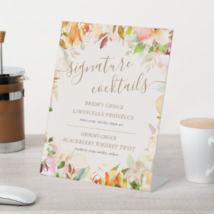 Signe De Table Jardin d'été Signature Florale Cocktail Signal