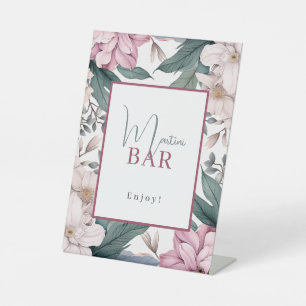 Signe De Table Jardin Floral Martini Bar Violet Enterrement de Vi