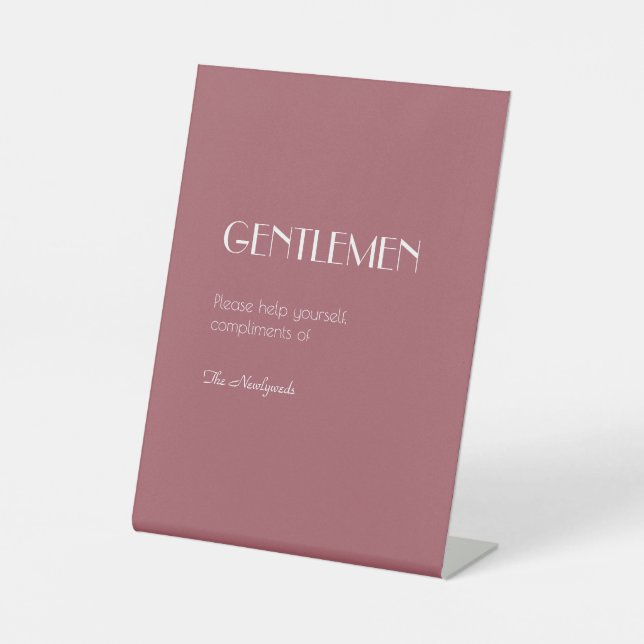 Signe De Table Jardin rose | Rose foncé Mariage Gentlemen Salle d (Recto)