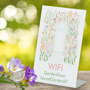 Signe De Table Jardin secret Mot de passe WIFI personnalisé Locat