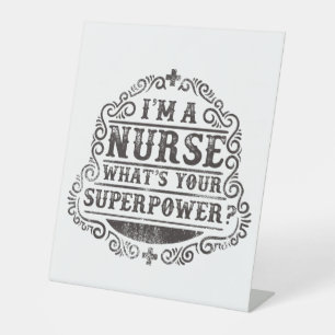 Signe De Table Je suis infirmière Quelle est votre superpuissance