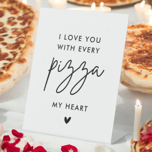 Signe De Table Je t'aime avec chaque pizza Mon coeur Mariage de p