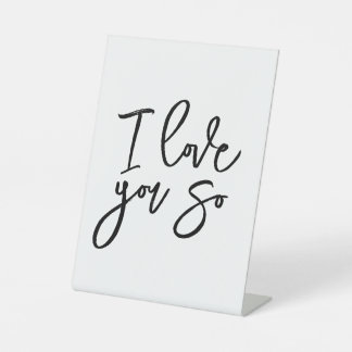 Signe De Table Je t'aime tellement enseigne décorative