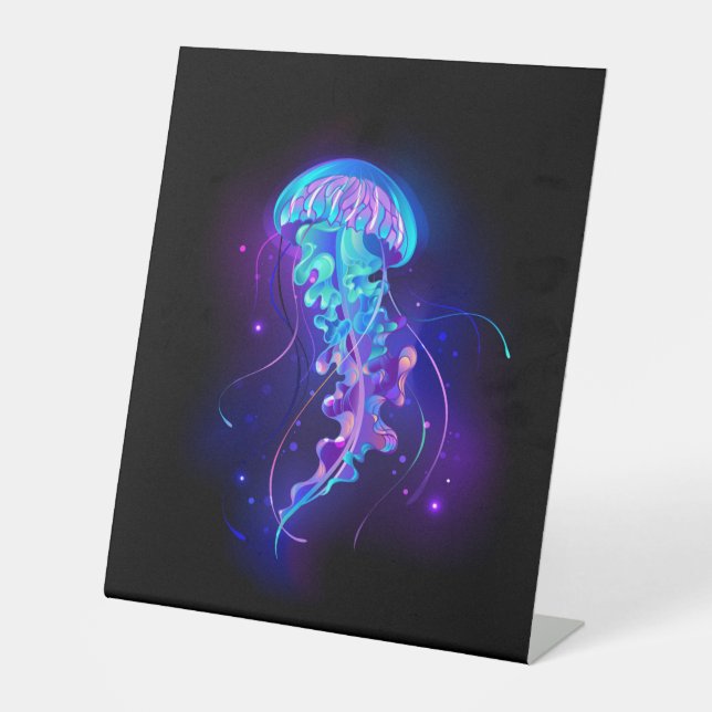 Signe De Table Jellyfish éclatante couleur (Recto)