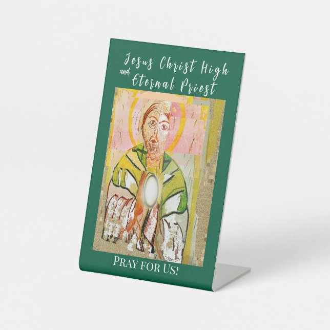 Signe De Table Jésus-Christ Grand Prêtre  Carte (Recto)