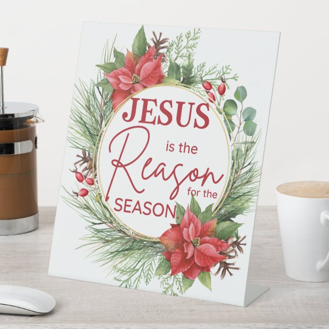 Signe De Table Jésus est la raison de la saison Noël (In SItu)