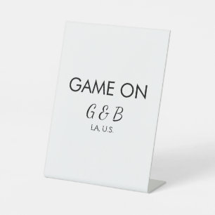 Signe De Table Jeu ajouter nom du couple mariage lieu ville g